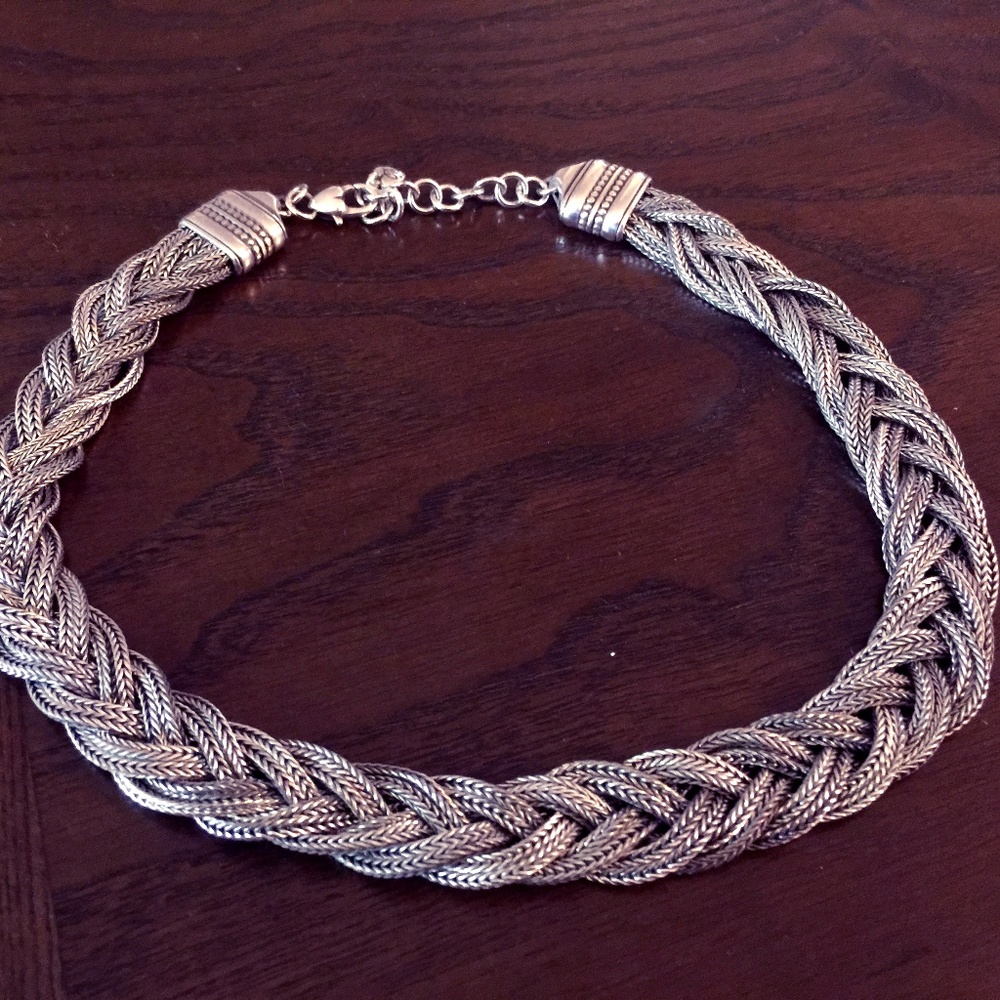 Brighton Silver Woven Necklace